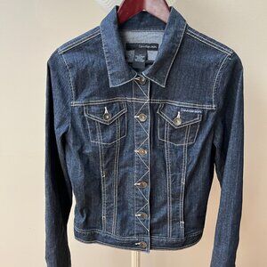 CALVIN KLEIN JEAN JACKET Women's L Large, Denim Blue Button - Summer n Stampede!